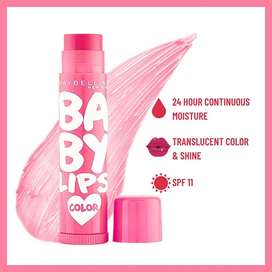 Maybelline SPF 11 Pink Lolita Baby Lip Color Lip Balm 4 GRAM
