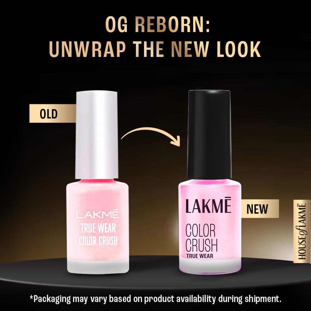 LAKME COLOUR CRUSH TRUE WEAR NAIL POLISH - 36 BABY PINK