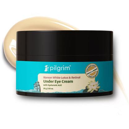 Pilgrim Retinol Under Eye Cream With Vitamin C & Hyaluronic Acid | For Dark Circle, Puffiness, Wrinkles Removal Of Fine Lines, Puffy Eyes All Skin Type Korean Beauty 30 GRAM