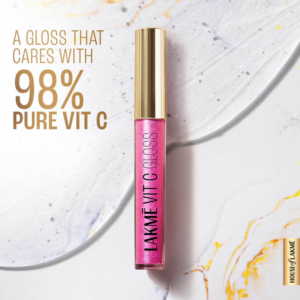 Lakme Superglow Vit C Lip Gloss - HOT PINK