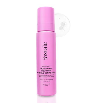 Foxtale Vitamin C Multivitamin Glow Toner & Makeup Setting Spray, Alcohol-Free Men Women 150 ml