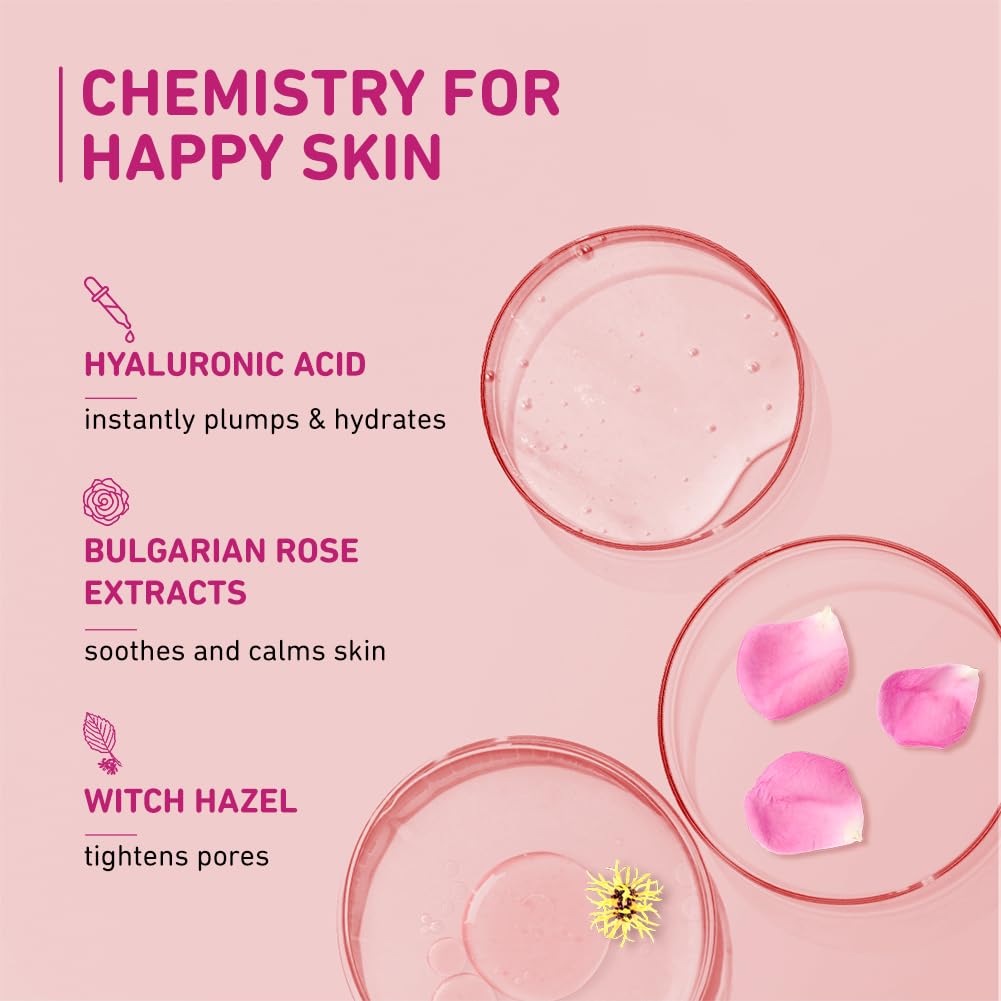 Plum Bulgarian Valley Rose Water Toner With Hyaluronic Acid & Extracts Men Women 100 MILLI_LITRE