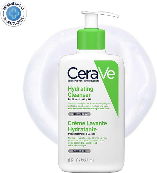 Cerave Fragrance Free Hydrating Cleanser For Normal To Dry Skin 236 ml