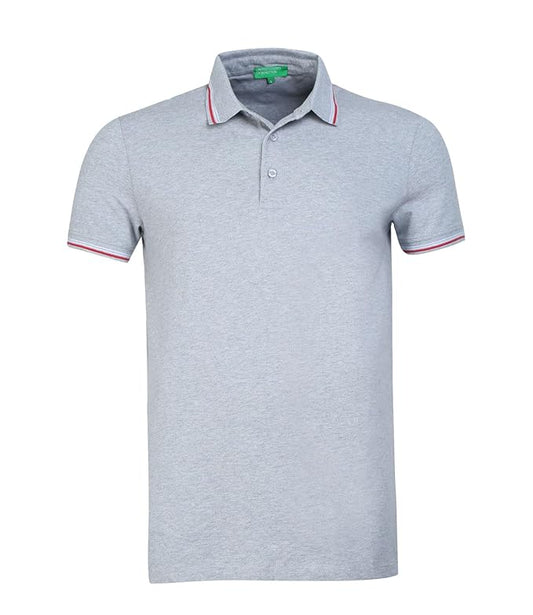 Solid Polo T-Shirt with Colored Collar Tipping