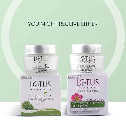 Lotus Herbals SPF 25 PA+++ Skin Whitening & Brightening Glow Gel Creme 35 g