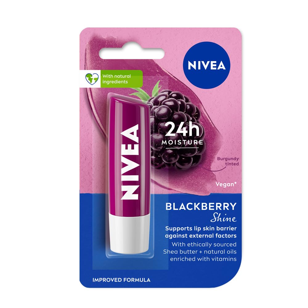 Nivea Black Berry Shine Lip Balm 4.8 GRAM