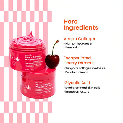Foxtale cherry collagen clay mask