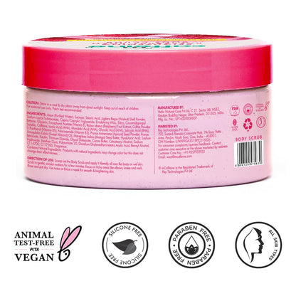 mCaffeine Brightening Raspberry Rush Body Scrub 175 g