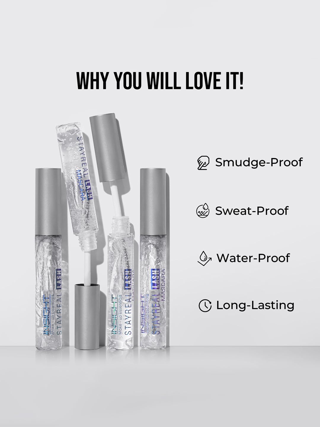 INSIGHT COSMETICS STAY REAL LASH MASCARA (TRANSPARENT) 10 g