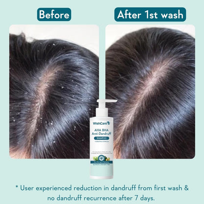 WISHCARE Hydrating AHA BHA Anti Dandruff Shampoo 250ml