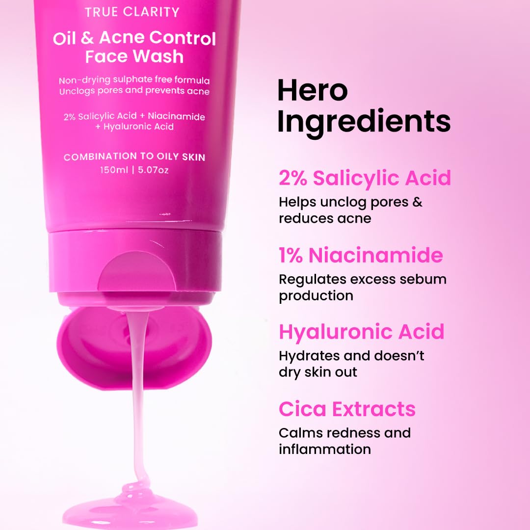 Foxtale TRUE CLARITY Oil & Acne Control Facewash 100 ml