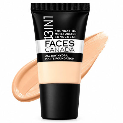 Faces Canada 3 IN 1 All Day Hydra Matte Foundation SPF-30 - 013 RICH IVORY