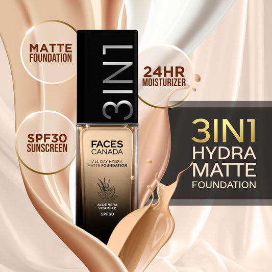 Faces Canada 3 in 1 Foundation + Fixer Spray - Golden Beige 032
