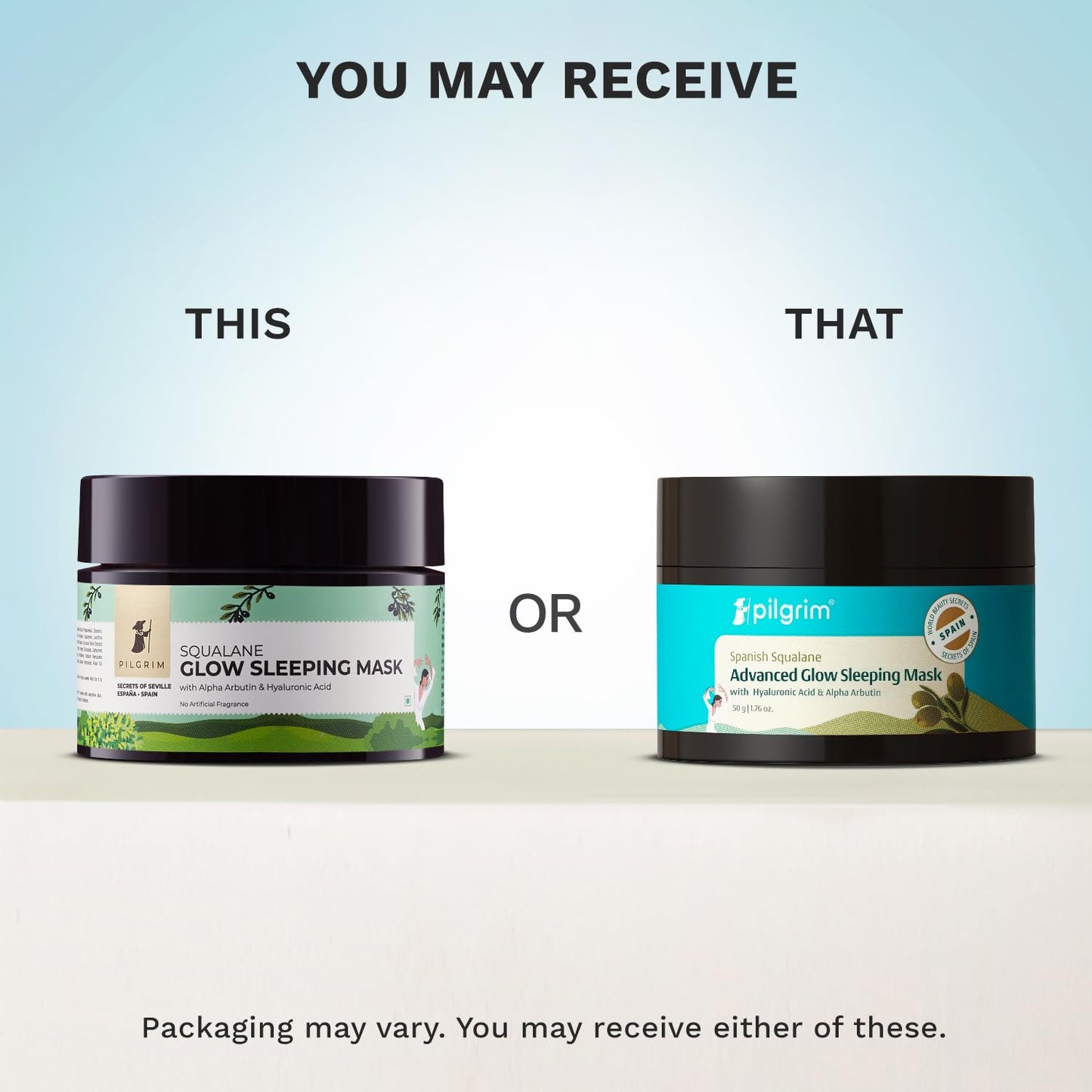 Pilgrim Squalane Glow Sleeping Mask With Hyaluronic Acid | Smooth, Supple & Radiant Skin 50 GRAM