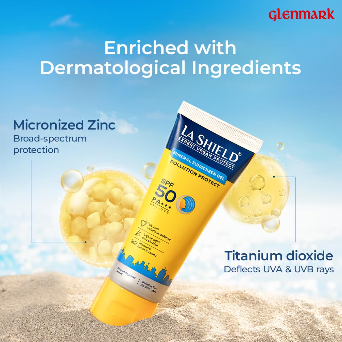 La Shield Pollution Protect Mineral Sunscreen Gel Spf 50 50 g