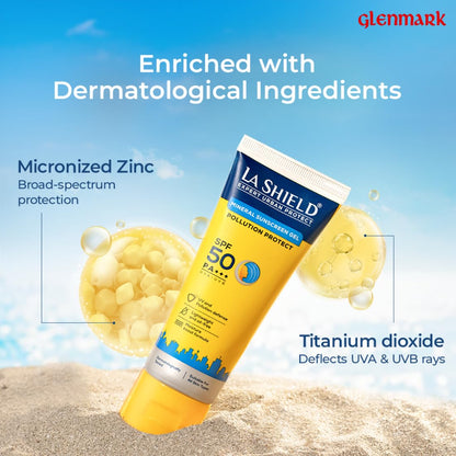 La Shield Pollution Protect Mineral Sunscreen Gel Spf 50 50 g