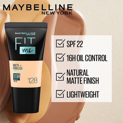 Maybelline New York Matte+Poreless Liquid Tube Foundation - Toffee 330 18 MILLI_LITRE