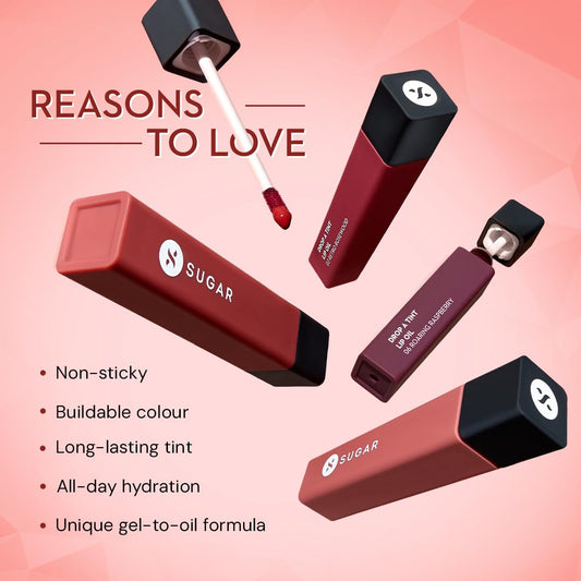 Sugar Cosmetics Drop A Tint Lip Oil - French Fuchsia 05 4 MILLI_LITRE