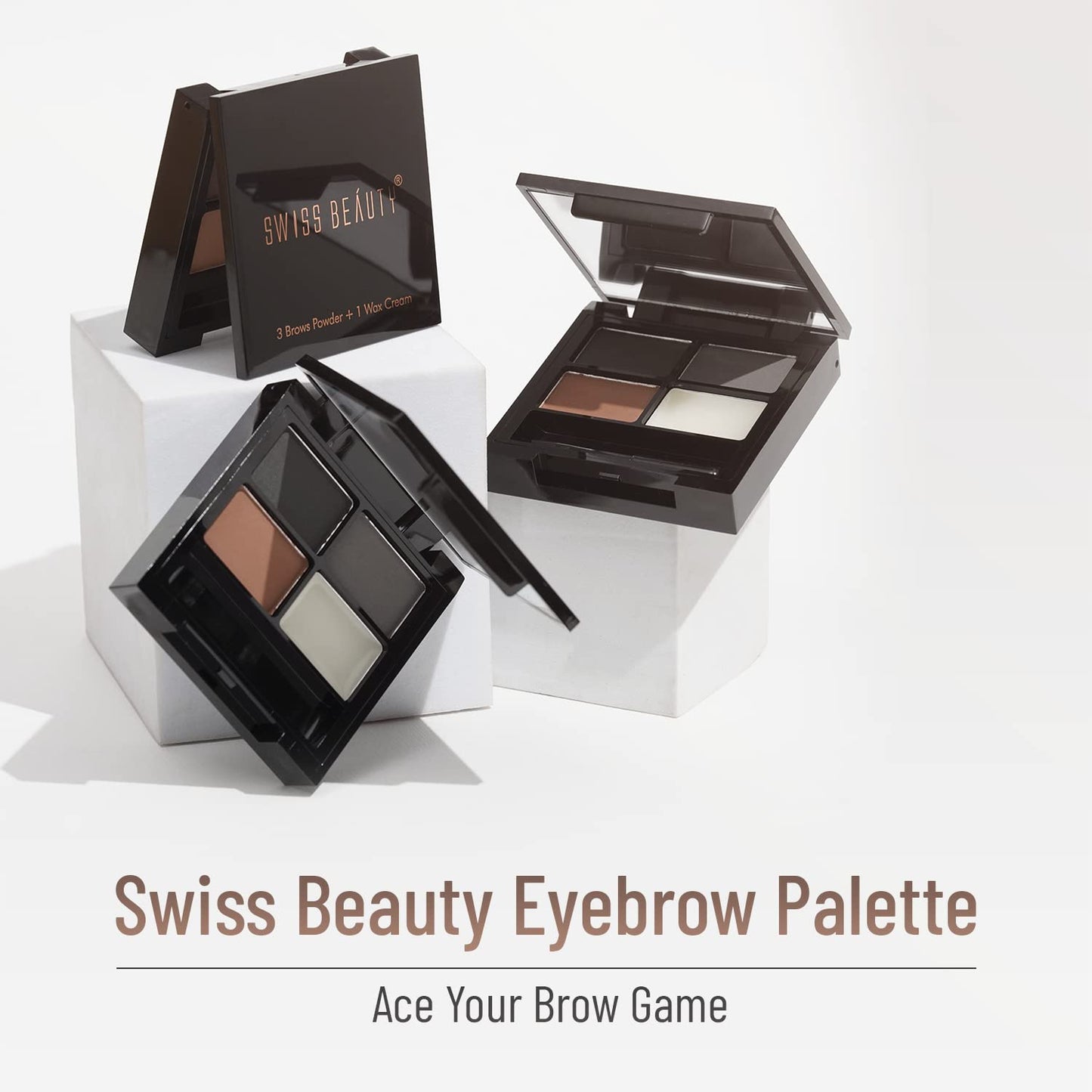 Swiss Beauty Eyebrow Palette Shape My Brow, 3 Brows Powder And 1 Wax Cream, Eye Makeup 5 GRAM