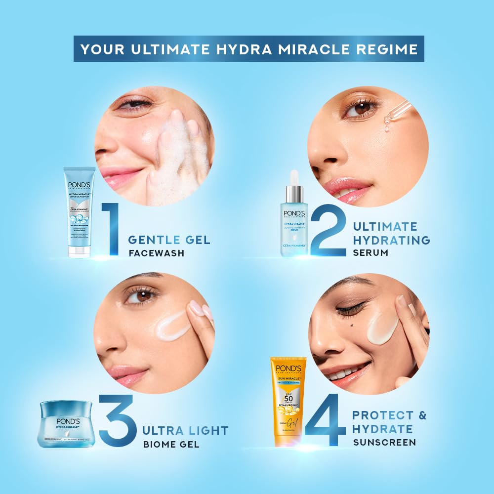 PONDS HYDRA MIRACLE GENTLE GEL FACE WASH 100G