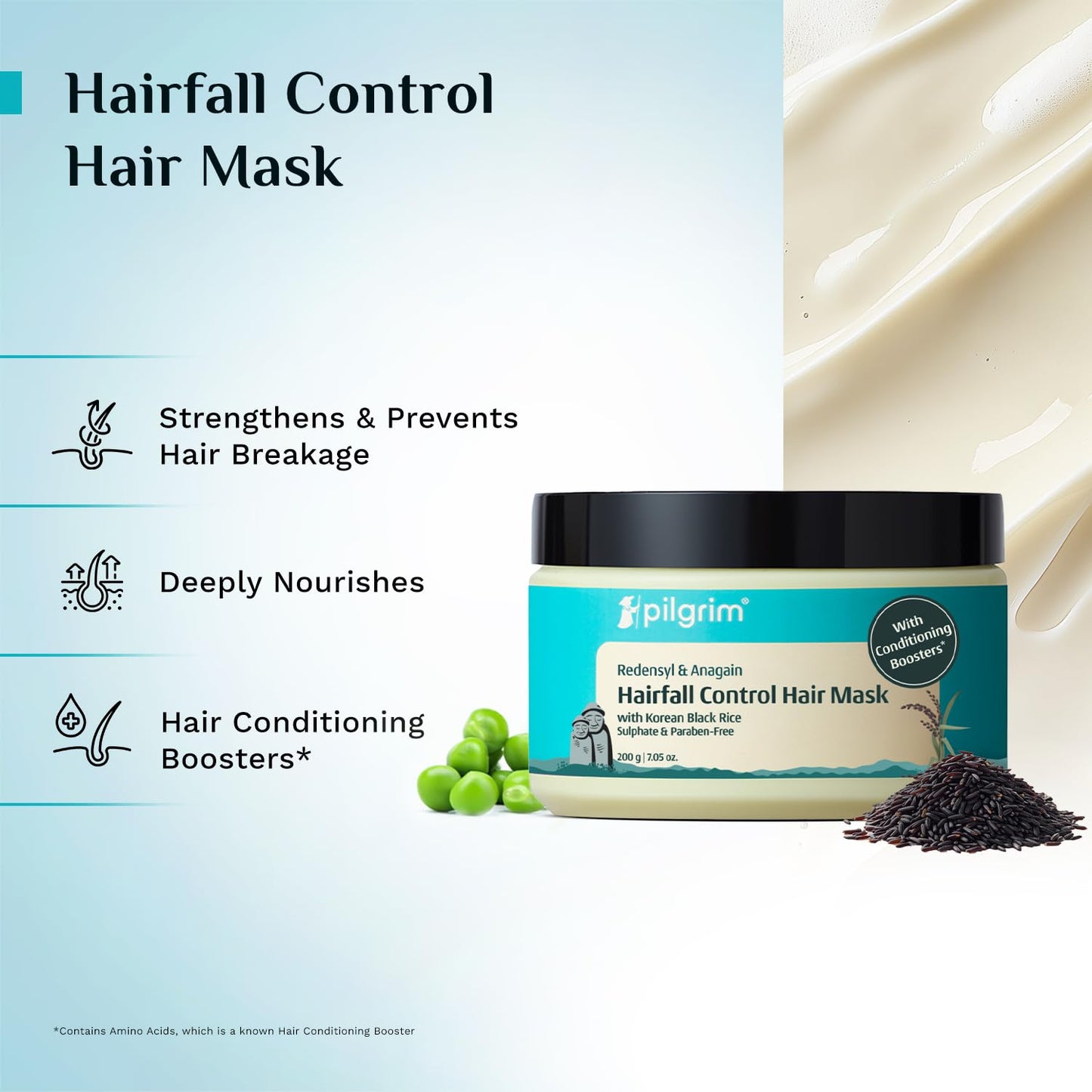 Pilgrim Redensyl & Anagain Hairfall Control Hair Mask 200 GRAM