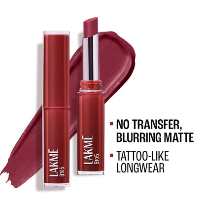 LAKME 9 TO 5 MATTE SLIM STICK LIP TATTOO MR13 BURGANDY PASSION 2G