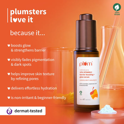 plum calendula & 10% VITAMIN C barrier boosting + glow serum 30 MILLI_LITRE