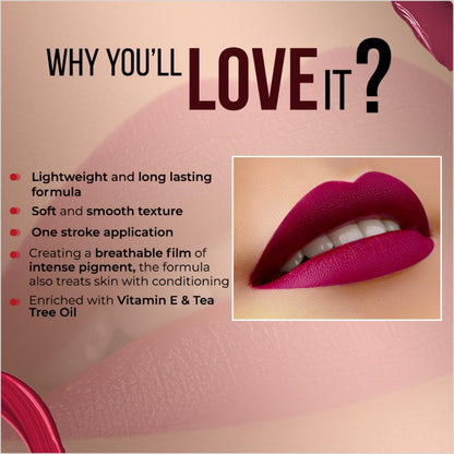 COLORBAR POWERKISS VEGAN MATTE LIPCOLOR - Raunchy 024 5 ml