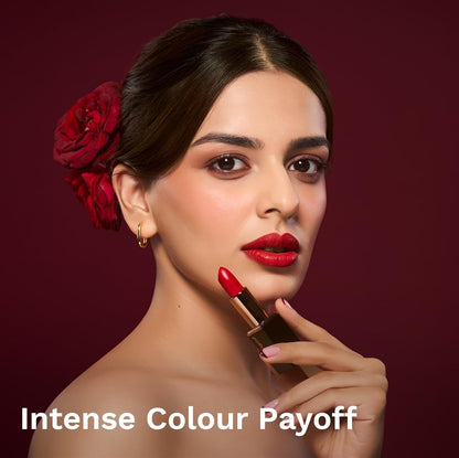 Pilgrim Matte Bullet Lipstick Intense Colour Transferproof & Smudgeproof Ruby Revolt-25 4.2 GRAM