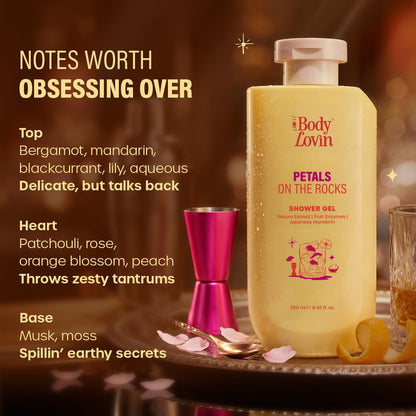PLUM BODY LOVIN PETALS ON THE ROCKS SHOWER GEL