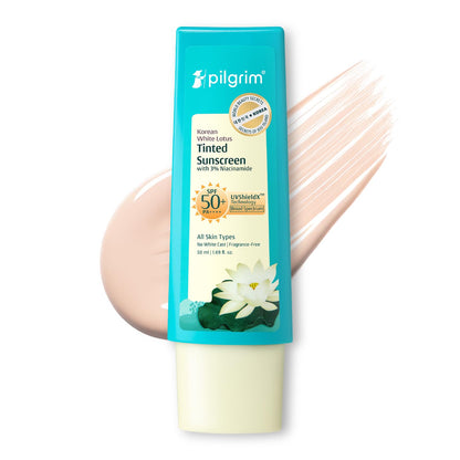 pilgrim Korian White Lotus Tinted SPF 50 PA++++ Sunscreen 50 MILLI_LITRE