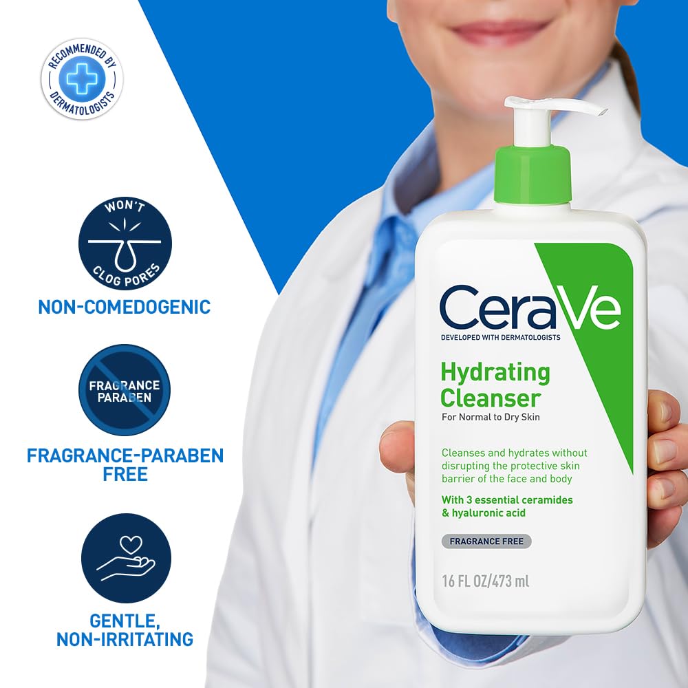 CeraVe Hydrating Cleanser For Non-Foaming Face Wash 473 ml