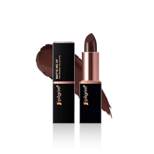 Pilgrim Matte Bullet Lipstick Intense Colour Transferproof & Smudgeproof Alpha Brown-34 4.2 GRAM
