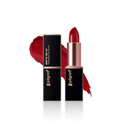 Pilgrim Matte Bullet Lipstick Intense Colour Transferproof & Smudgeproof Ruby Revolt-25 4.2 GRAM
