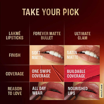 Lakme Glam Satin Matte Lipstick - Up 2 Pink Pop 4.3 g