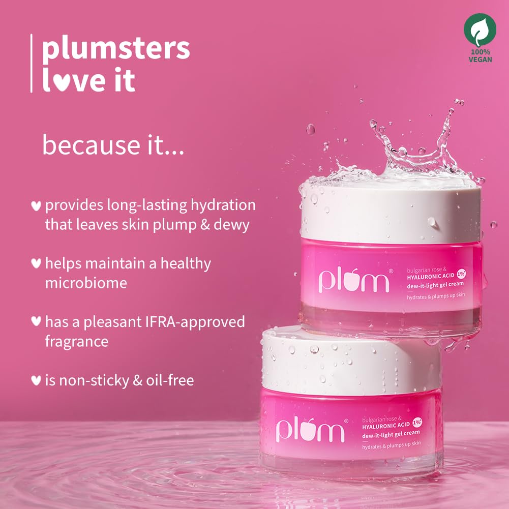 plum bulgarian rose & 1% HYALURONIC ACID gel cream 50 GRAM