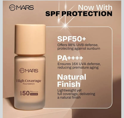 MARS High Coverage Foundation SPF 50 PA++++ - Beige 40 ml