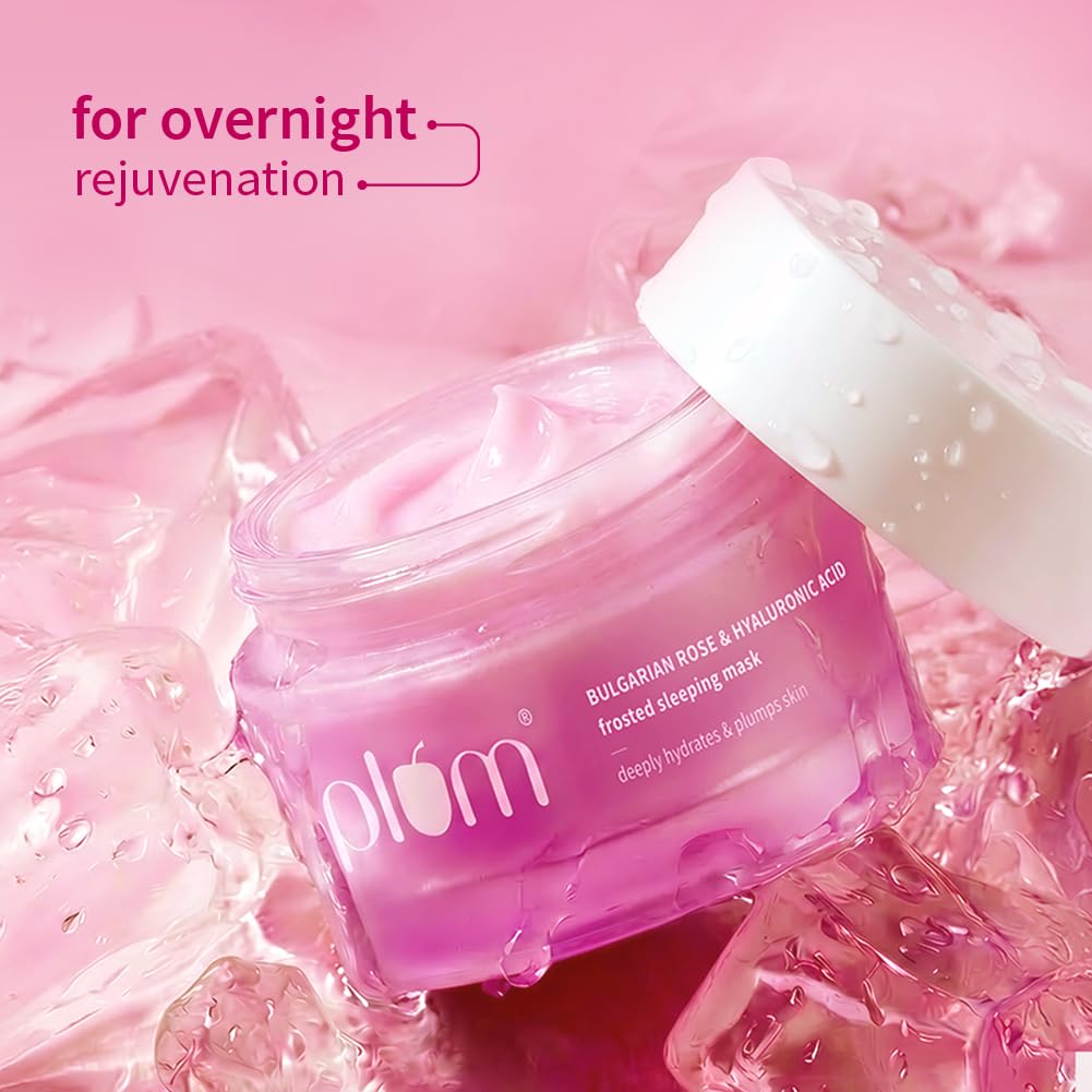 PLUM BULGARIAN ROSE & HYALURONC ACID FROSTED SLEEPING MASK