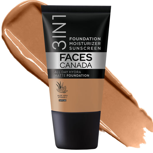FACES CANADA 3IN1 HYDRA MATTE FOUNDATION - Warm Sand 042 18 ml