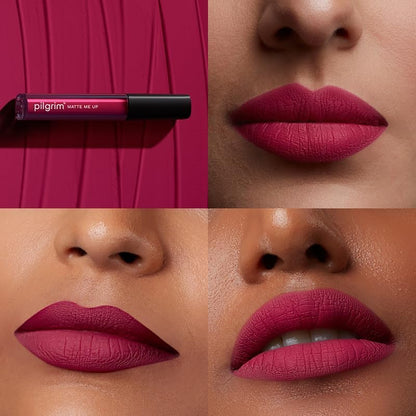Pilgrim Matte Me Up! All Day Rich Colour Non-Drying And Transfer Proof Liquid Lipstick - kinky Pink 3 MILLI_LITRE