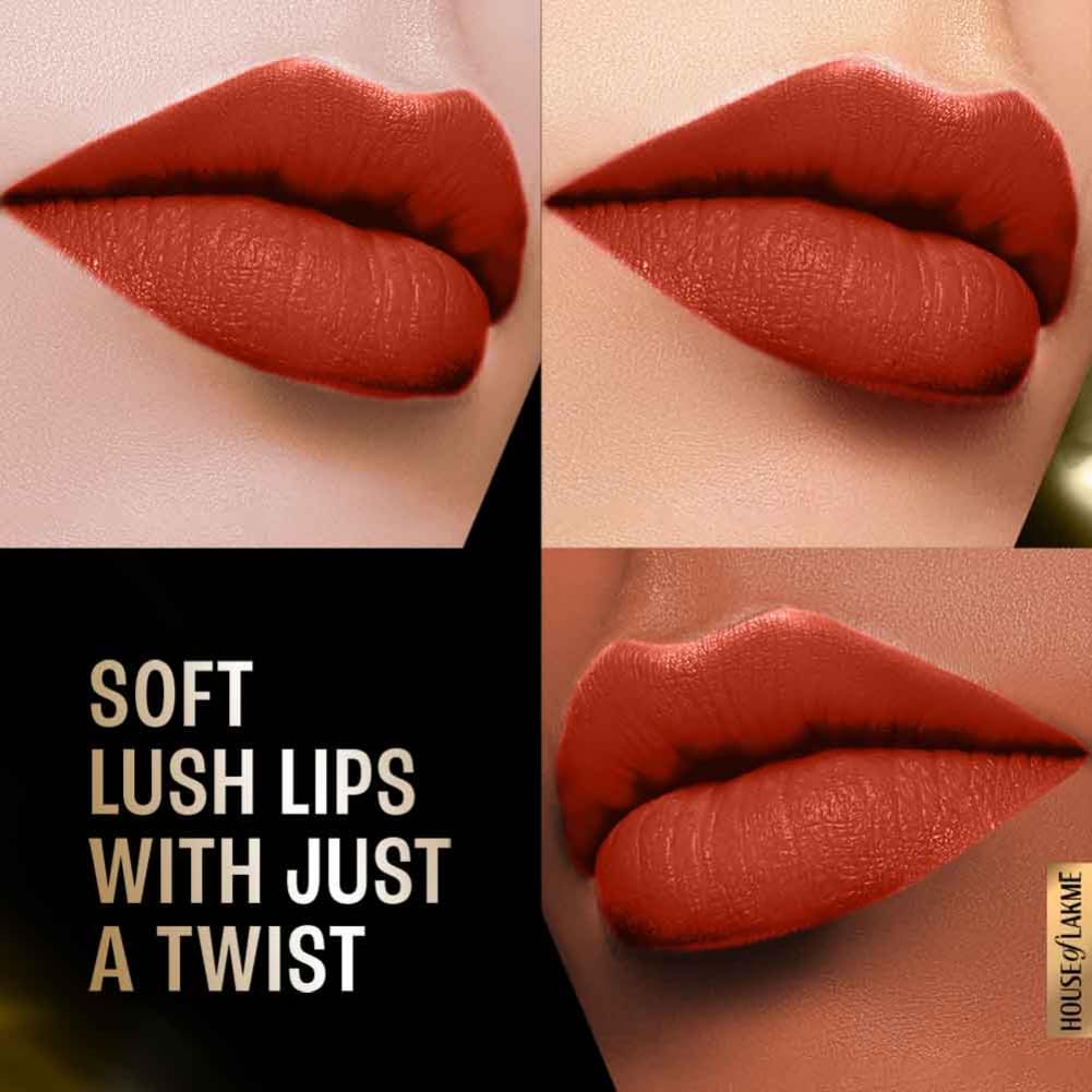 Lakme Cushion Matte Lipstick,Red Orchid 4.5 g