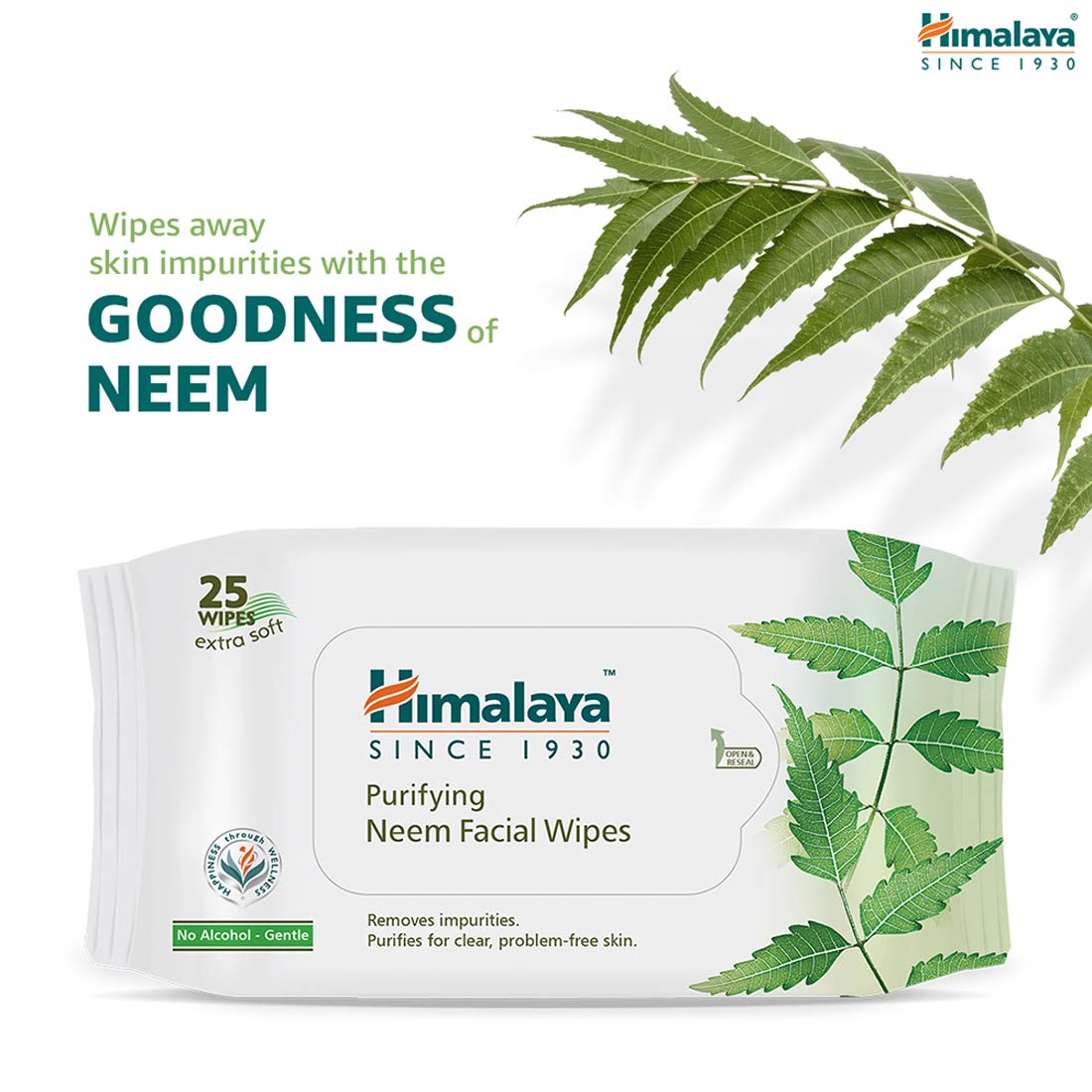 Himalaya Purifying Neem Facial Wipes 25 PIECE