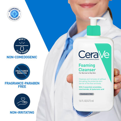Cerave Fragrance Free Foaming Cleanser For Normal To Oily Skin 473 ml