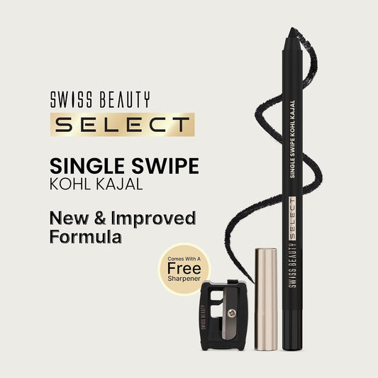 Swiss Beauty Kajal Ek-12 Black, 1.5 GRAM