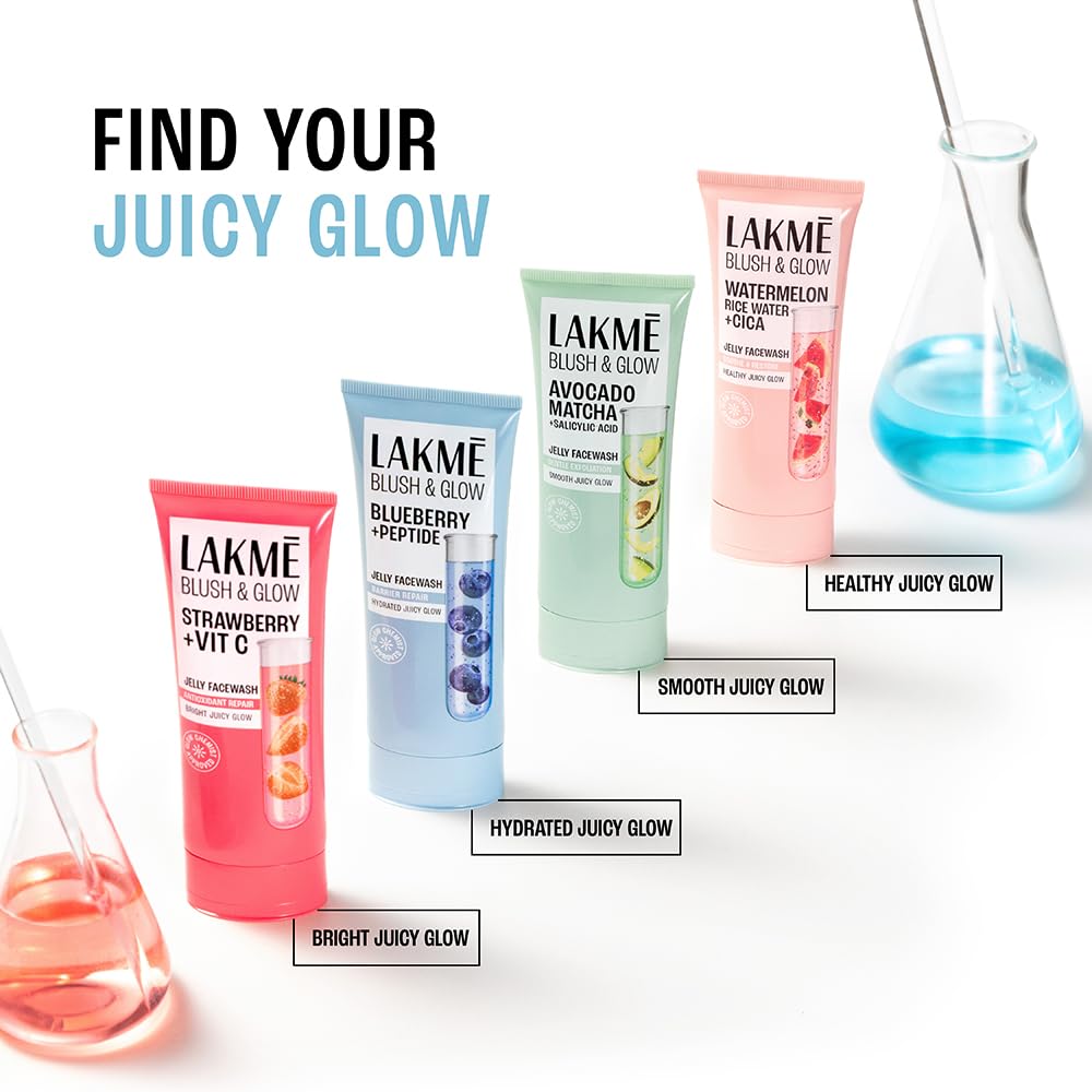 Lakme Blush & Glow Blueberry+Peptide Jelly Face Wash