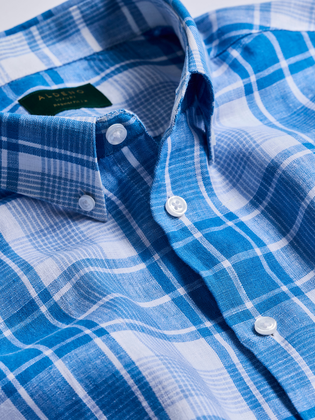 Regular Fit Linen Blue Casual Shirt for Men (LINAZ)
