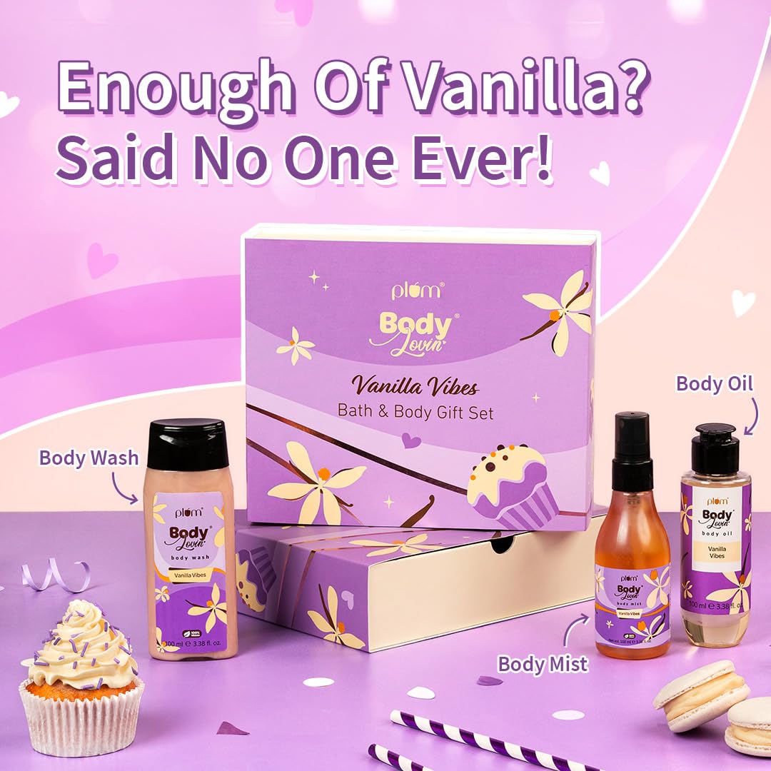 plum Body Lovin Vanilla Vibes Bath & Body Gift Set 300 MILLI_LITRE