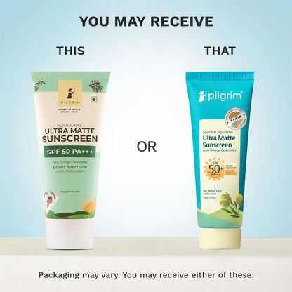 Pilgrim Squalane Ultra Matte SPF 50 PA+++ Sunscreen 50 GRAM