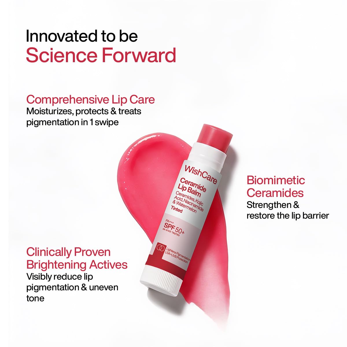 Wishcare SPF 50 PA+++ Tinted Ceramide Lip Balm 5 g