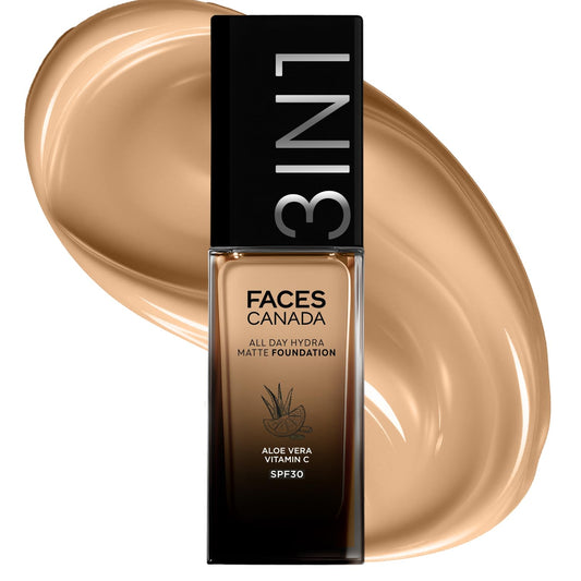 Faces Canada 3 In 1Flawless Matte Foundation - Honey Beige 031 30 ml